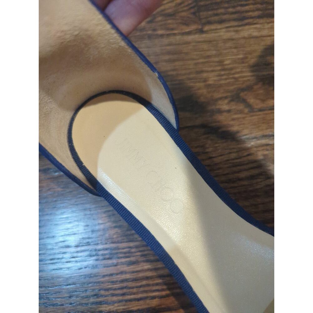 Jimmy Choo Blue Watersnake Ankle Strap Cork Sandals - Picture 4 of 8